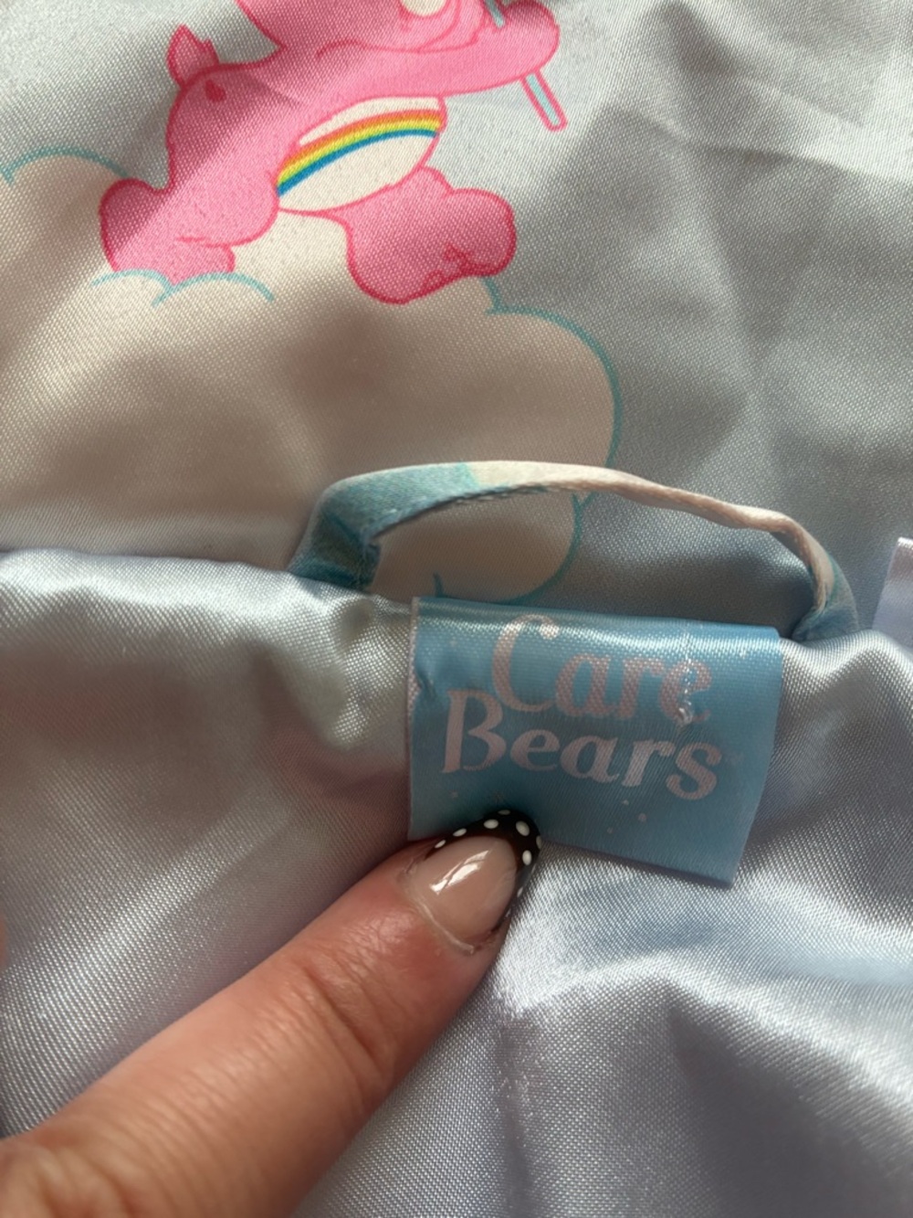 Dolls Kill Light Blue Rainbow Care Bears Puffer Jacket 💘🐻☀️☁️ - Picture 3 of 4